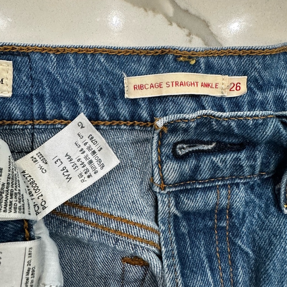Levi’s High-Rise Straight Leg Ankle Women's Jeans Blue - Picture 6 of 8